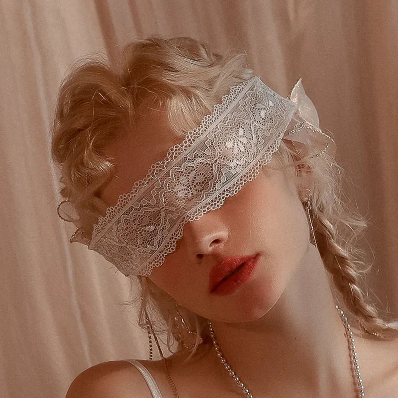 Fashion Lace Eye Mask — Hollow Out See-Through Blindfold, Adjustable Masquerade Mask for Party & Club Accessories