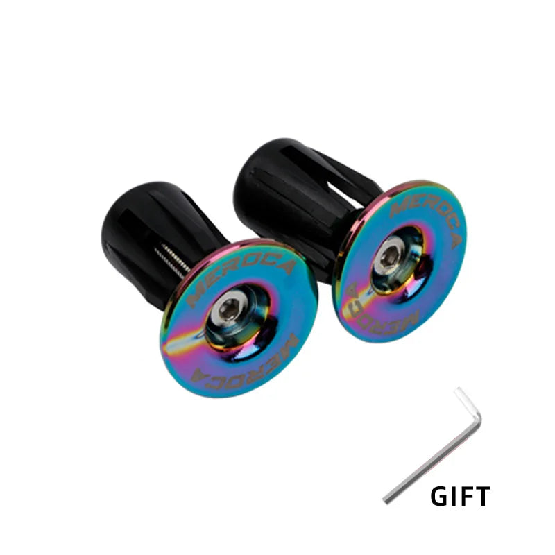 Aluminum Alloy Handlebar End Plugs: 1 Pair for Mountain & Road Bikes - BMX MTB Grip Cover & Bicycle Accessories