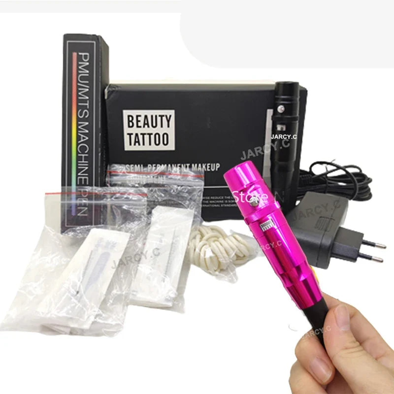 Permanent Makeup Tattoo Pen Machine - Eyebrow and Lip Microblading Tattoo Gun for PMU Beginners