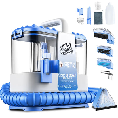 Portable Carpet & Upholstery Cleaner - 32KPa Powerful Suction with 5 Cleaning Tools