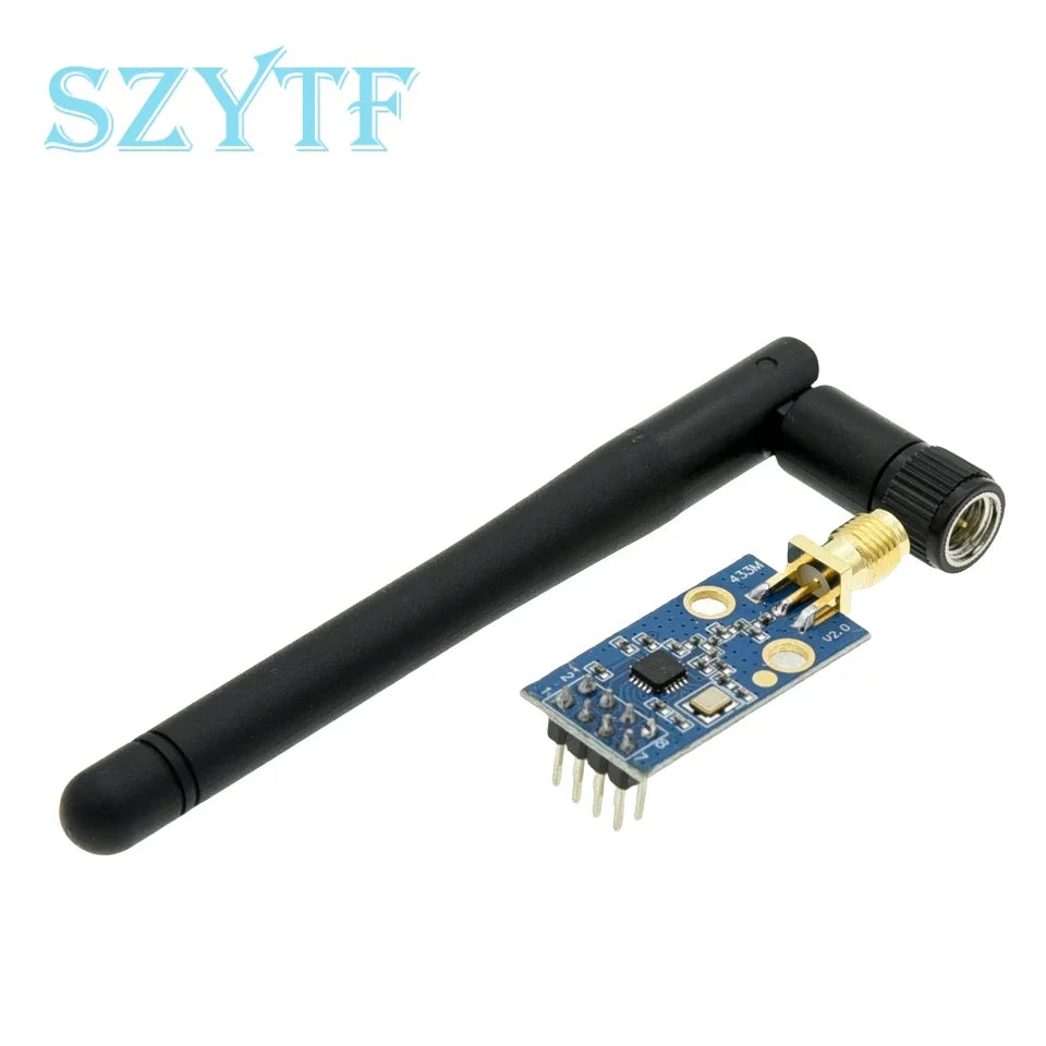 CC1101 433MHz Wireless Transceiver Module with SMA Antenna – Compatible with Arduino Projects