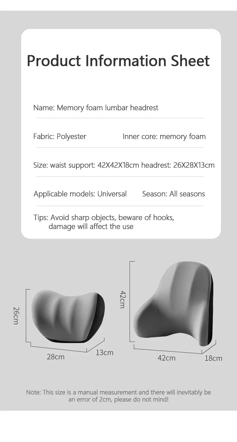 Electric Car Lumbar & Neck Massage Pillow | Single Headrest Vibration Cushion for Seat Support