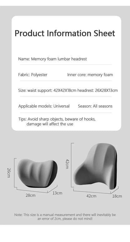 Electric Car Lumbar & Neck Massage Pillow | Single Headrest Vibration Cushion for Seat Support