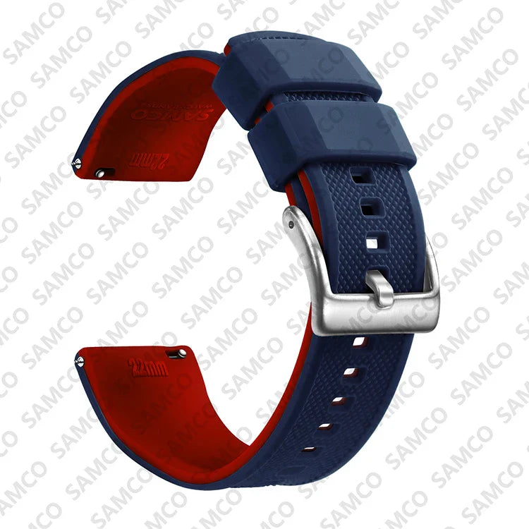 Premium Silicone Watch Band – Quick Release Rubber Strap, 18mm 20mm 22mm Replacement Watchband