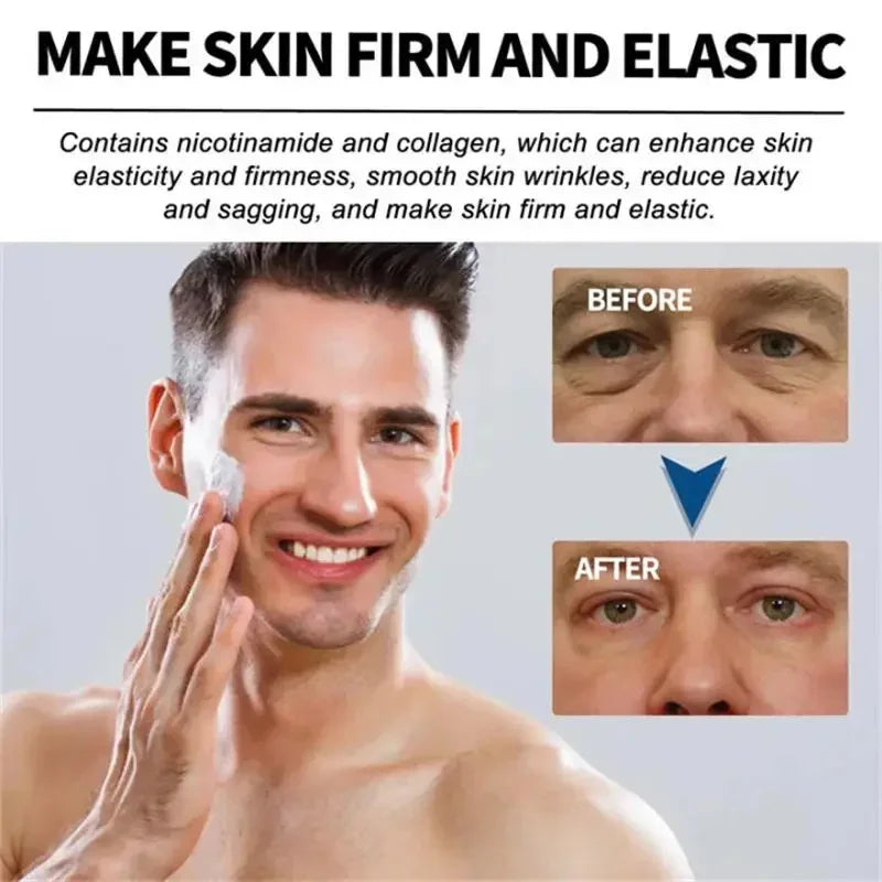 Men’s Retinol Anti-Wrinkle Cream – Collagen Firming Moisturizer for Face & Neck, Korean Anti-Aging Skin Care