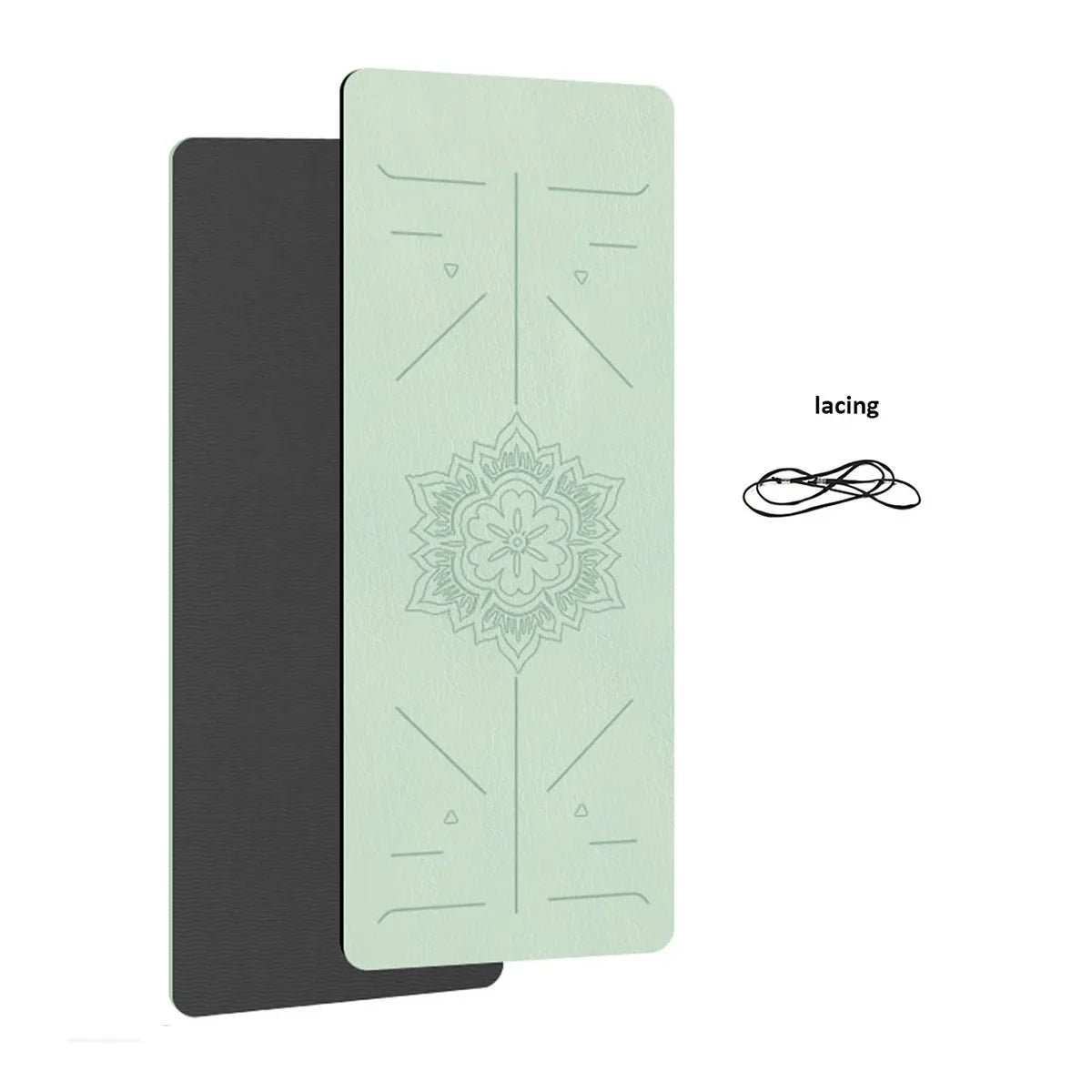 TPE Yoga Mat – Non-Slip Home Fitness & Exercise Sports Mat with Guide Lines