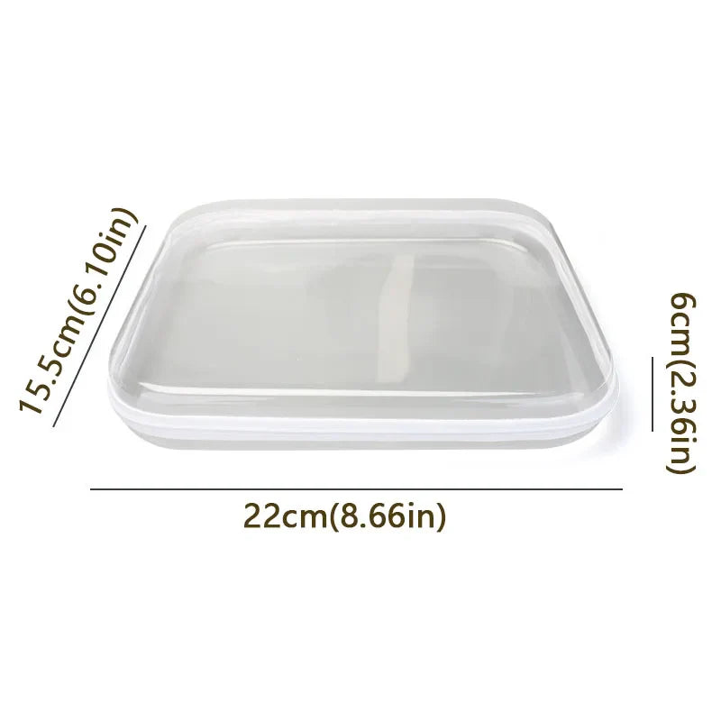 Plastic Zippered Storage Pouch — Stackable Waterproof Hard Case with Clear Shell