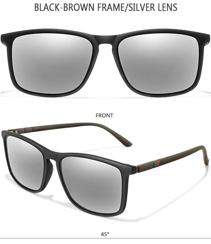 Luxury Square Vintage Polarized Sunglasses for Men & Women – UV400 Cycling, Driving, Fishing Eyewear