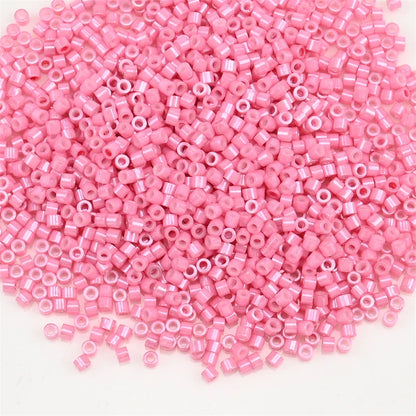 1000Pcs 1.6x1.3mm Japan Glass Seed Beads 11/0 – Cylindrical Loose Beads for DIY Statement Jewelry Making (5g Pack)