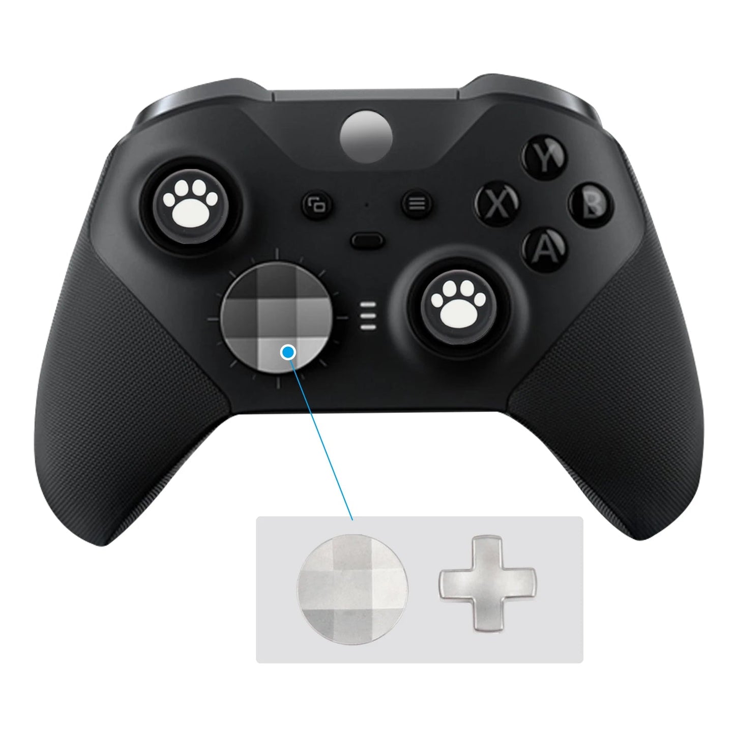 Xbox One Elite Series 2 Controller Accessories Kit – Metal D-Pad, Trigger Paddles & Thumb Stick Grips