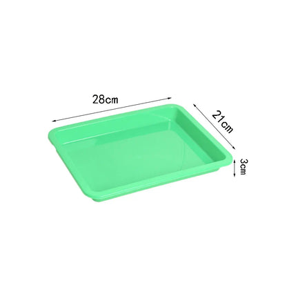 Plastic Square Serving Tray – Strong Color Cutlery & Flat Tray Organizer for Coffee, Tea, and Kitchen Use
