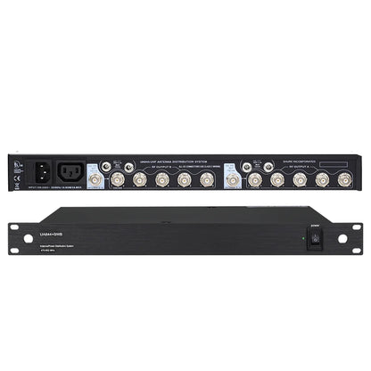 UA844 UA844+/LC Antenna Amplifier – 5 Channel UHF 470-952MHz Power Distributor for Wireless Microphone Systems