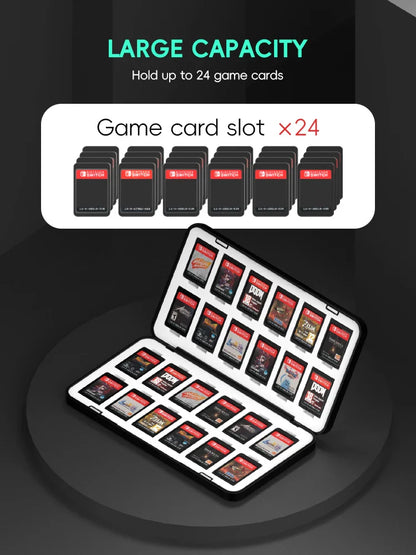 24 in 1 Game Card Case Holder - Hard Shell Protective Storage Box for Nintendo Switch/Lite/OLED Accessories
