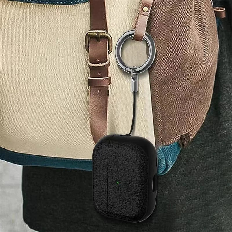 Leather Texture Case for Apple AirPods 1–4 & Pro — Protective Wireless Earphone Cover Anti-Lost