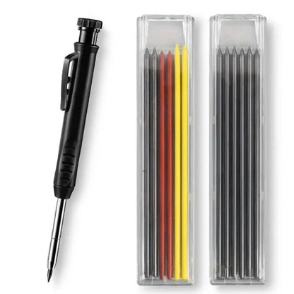 Carpenter Pencil Set for Woodworking - 5 Colors Mechanical Pencils with Refill for Carpentry Marking & Construction Jobs
