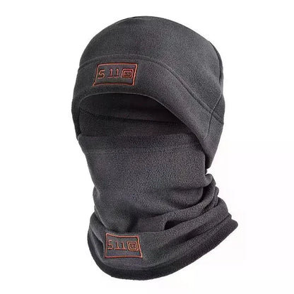 Tactical Fleece Hat & Scarf Set — Thermal Winter Balaclava Face Mask Neck Protector for Sports & Cycling