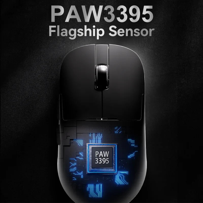 AJAZZ AJ179 PRO PAW3395 Gaming Mouse — Lightweight Wired & Wireless with Magnetic Charging Base, Ergonomic Macro Mouse for PC & Laptop