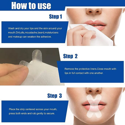 Anti-Snoring Mouth Tape & Nasal Strips – Transparent Breath Aid Nose Patch for Better Sleep and Snoring Relief