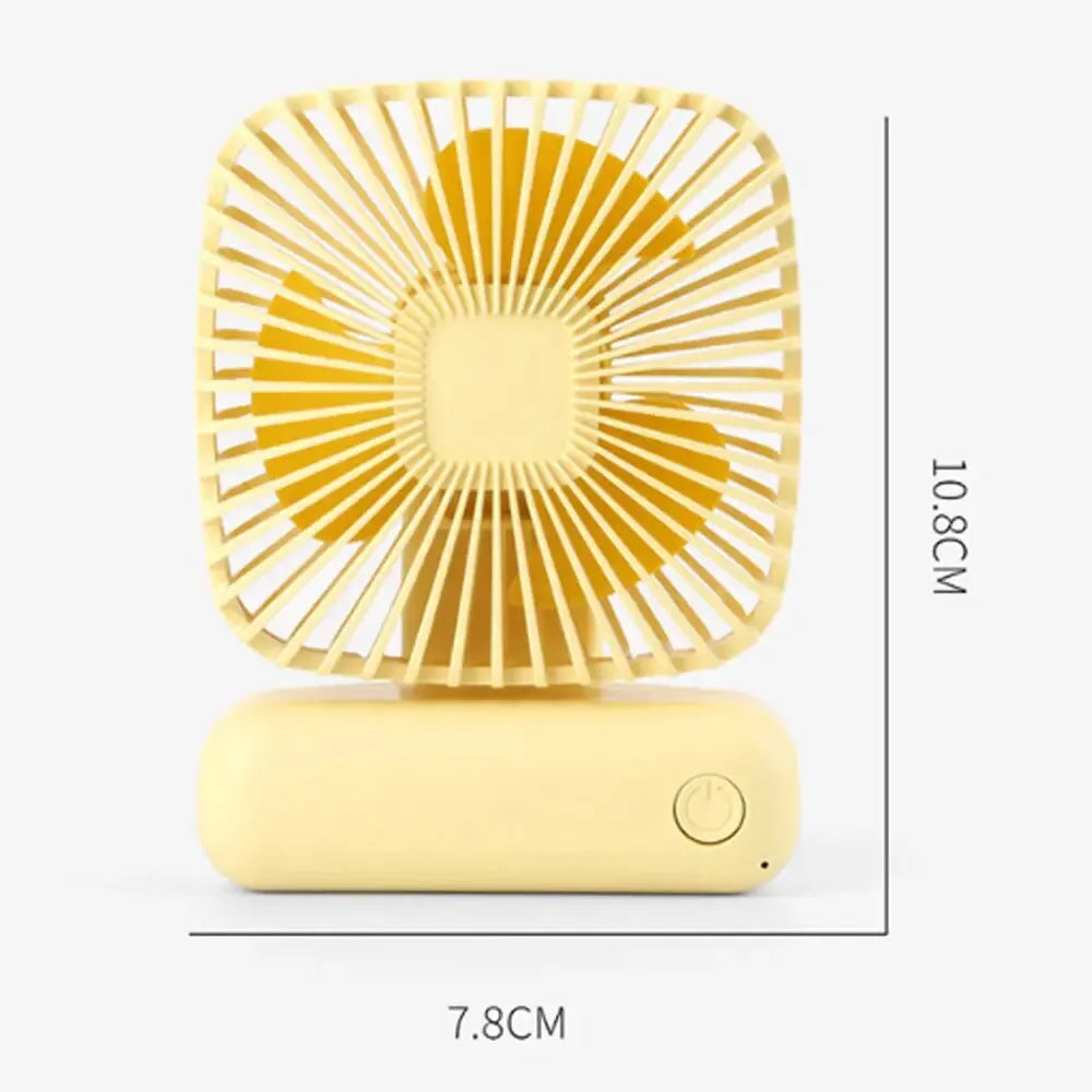 Mini Handheld USB Fan: Portable Three-Speed Cooling for Car, Home, Office, and Outdoor Use - Quiet and Simple Design