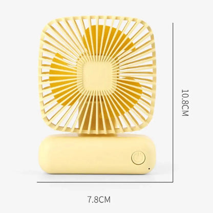 Mini Handheld USB Fan: Portable Three-Speed Cooling for Car, Home, Office, and Outdoor Use - Quiet and Simple Design