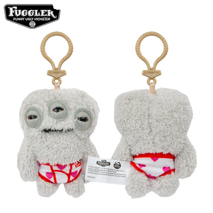 Original Fuggler Tooth Monster Keychain – Cute Wide-Eyed Plush Toy, Funny Ugly Monster Doll Pendant Gift