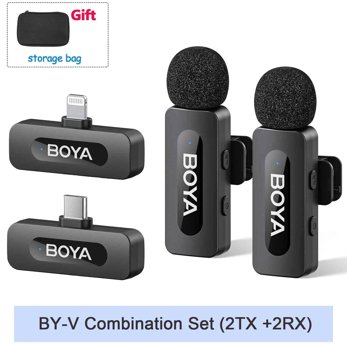 BOYA BY-V Wireless Lavalier Microphone – Professional Mini Mic for iPhone, iPad, Android, Live Broadcast, Gaming, Recording & Vlog