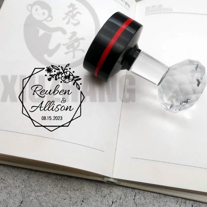 Personalized Round Self-Inking Rubber Stamp – Custom Logo & Photosensitive Ink Stamp
