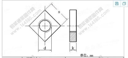 20-100pcs DIN562 Metric Thin Square Nuts — M3, M4, M5, M6, M8, M10 Stainless Steel Hardware