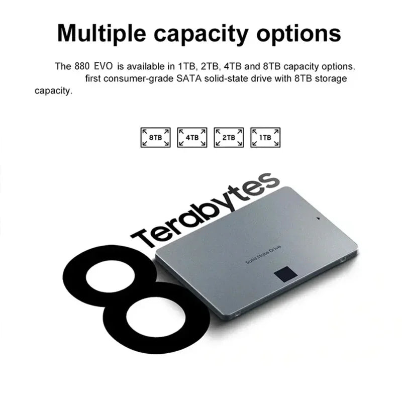 Lenovo 880 EVO SSD 1TB/2TB/4TB – Internal Solid State Drive SATA 3.0 for Laptop, Desktop, PC, PS4 & PS5