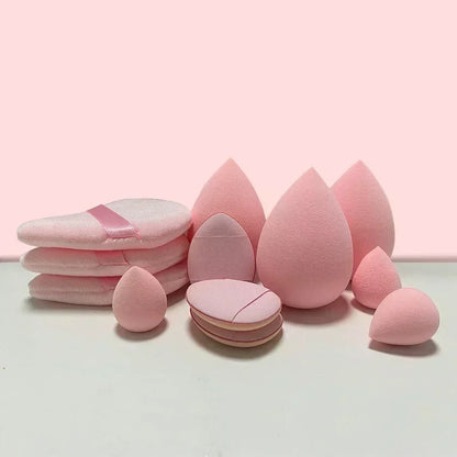 12/14PCS Makeup Sponge Set – Cosmetic Blender Beauty Eggs & Mini Finger Puffs for Foundation