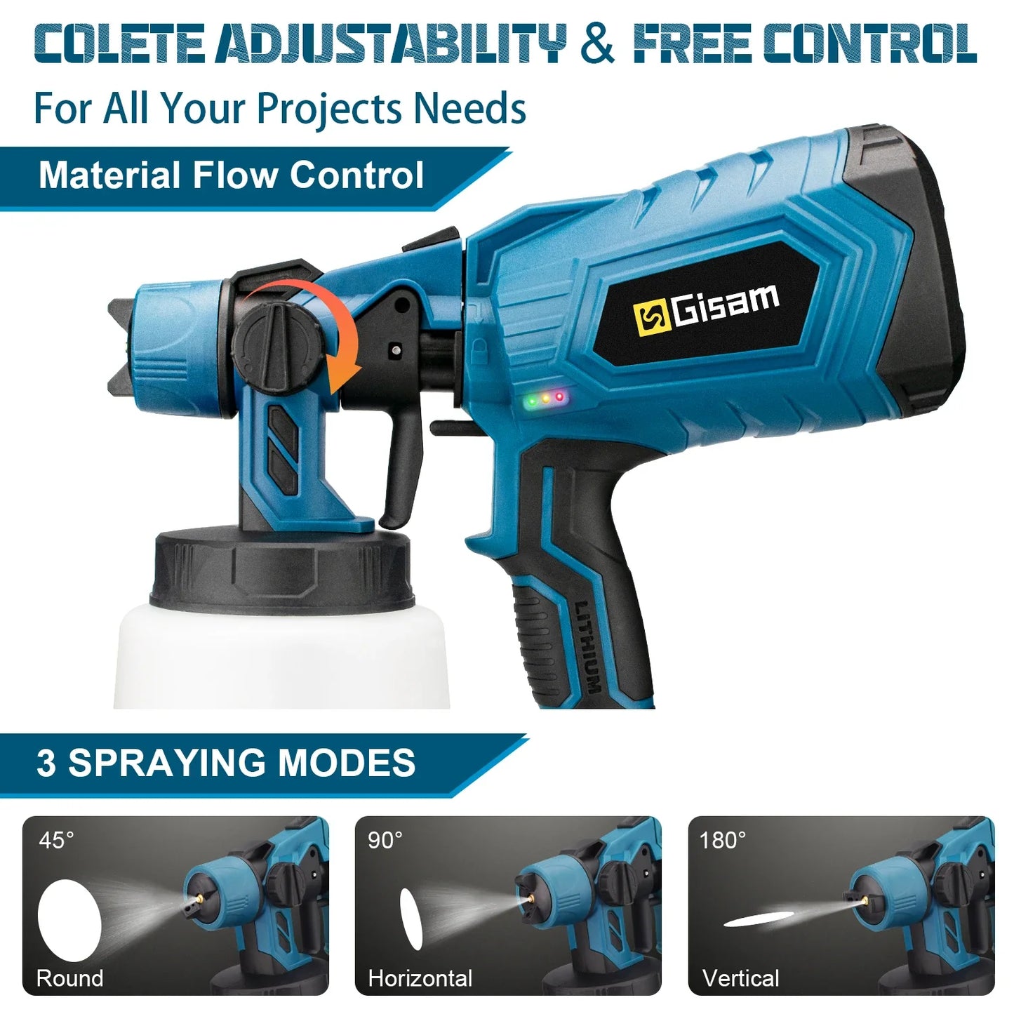1000ML Cordless Electric Spray Gun – High Power HVLP Paint Sprayer for Auto, Furniture, Steel Coating, Compatible with Makita 18V Battery