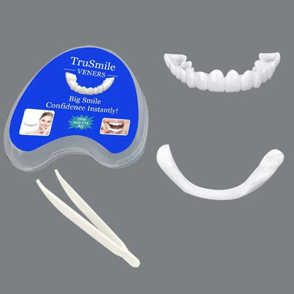 Silicone Denture Set – Temporary Orthodontic Teeth, Fake Teeth for Oral Hygiene, Whitening, and Dental Braces Simulation