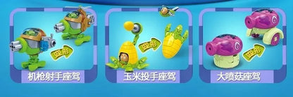 2025 Plants vs. Zombies Action Figure Set – Robot Sunflower, Cactus & Corn PVC Deformation Toys for Kids Gift