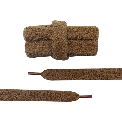 Fuzzy Shoelaces 15mm — Soft Plush Towel Laces for Fall, Winter, Halloween & Christmas Casual Sneakers