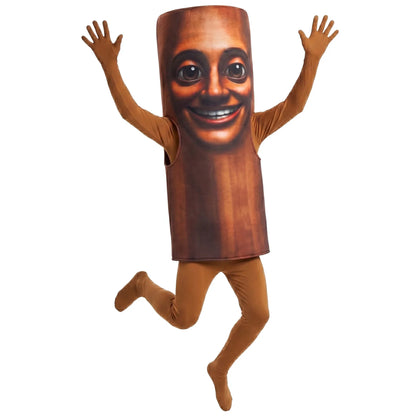 Tung Tung Tung Sahur Costume - 3D Printed Face Sponge Cosplay Outfit for Halloween & Performances