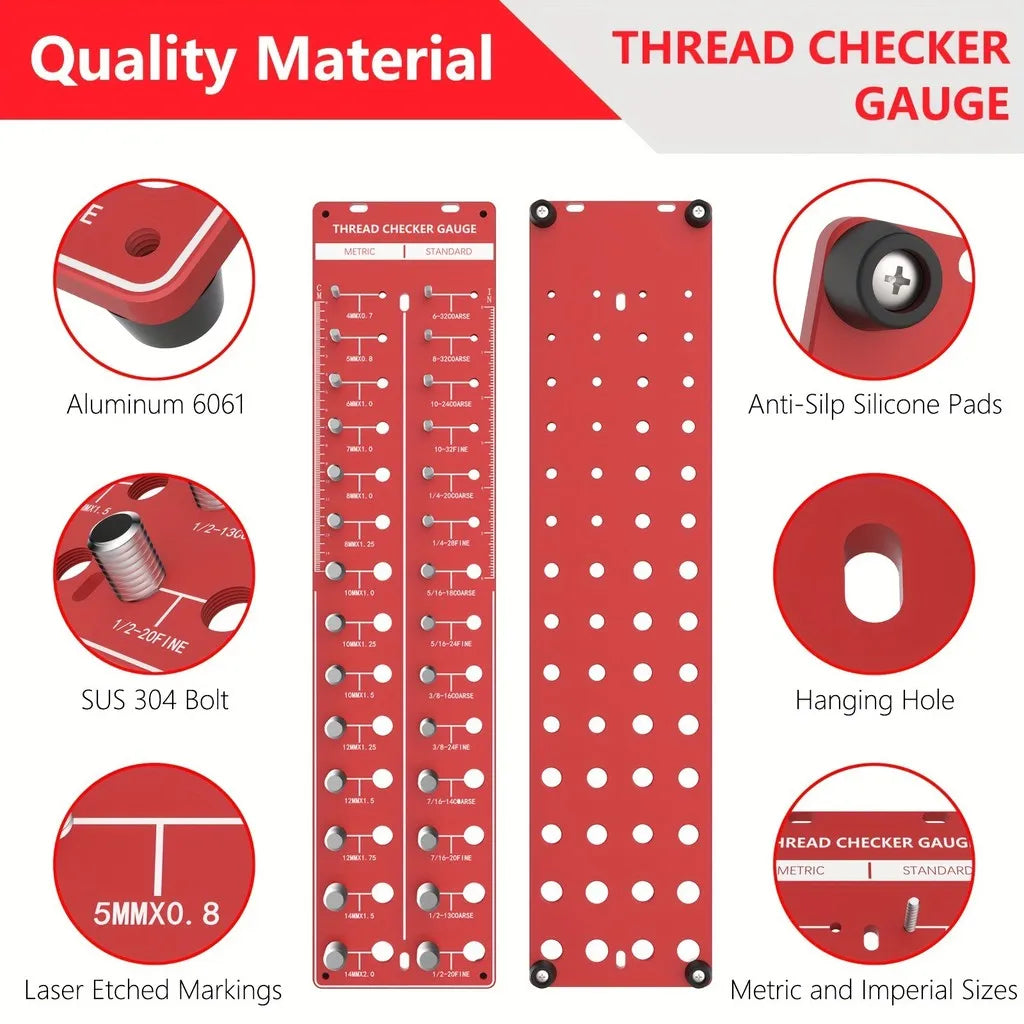 Nut & Bolt Thread Checker – Precision Screw Thread Gauge for Accurate Size Measurement