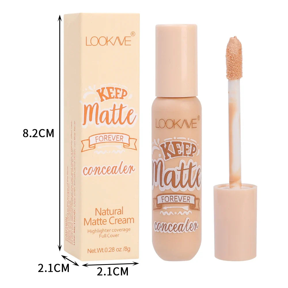 Waterproof Matte Liquid Concealer – Moisturizing Cream for Acne, Dark Circles, Face Contouring & Foundation Makeup