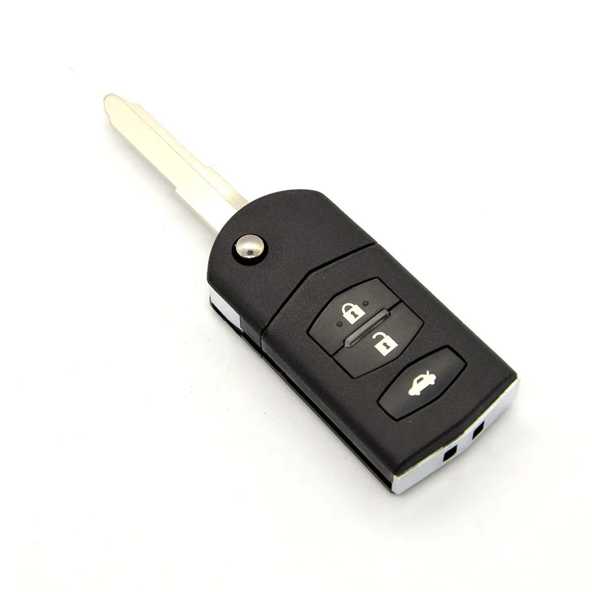 BEST KEY Flip Folding Remote Car Key Case – 2/3 Buttons for MAZDA 3, 5, 6, M6, RX8, MX5 with Uncut Blade