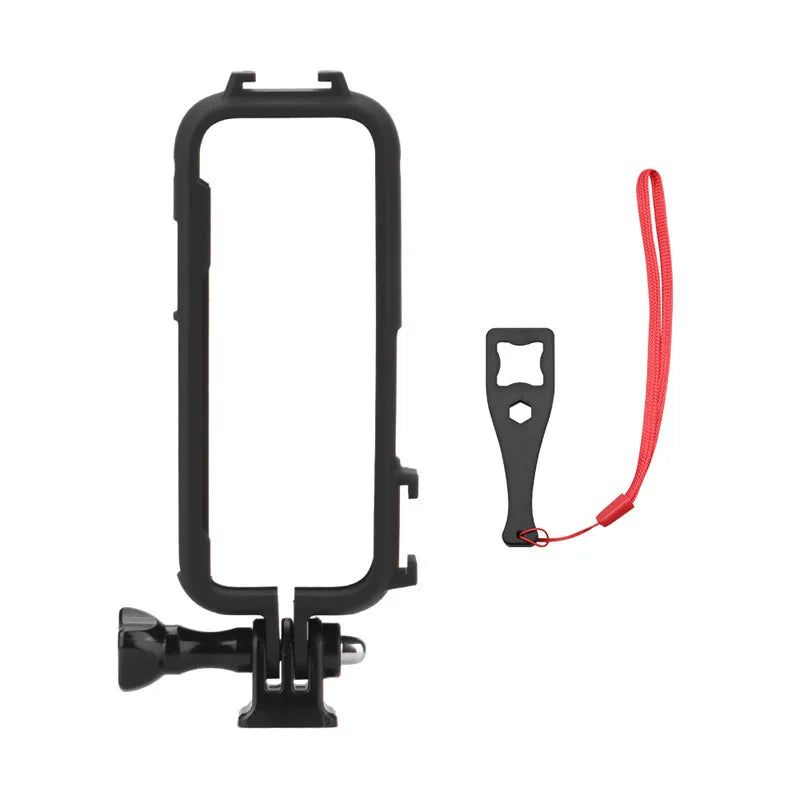 Insta360 X3 Protective Cage Case - Camera Frame Shell with Hot Shoe & Base Mount