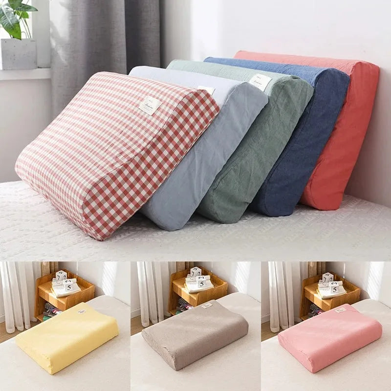 30x50cm Cotton Latex Pillowcase – Washable Memory Foam Pillow Cover for Bedroom