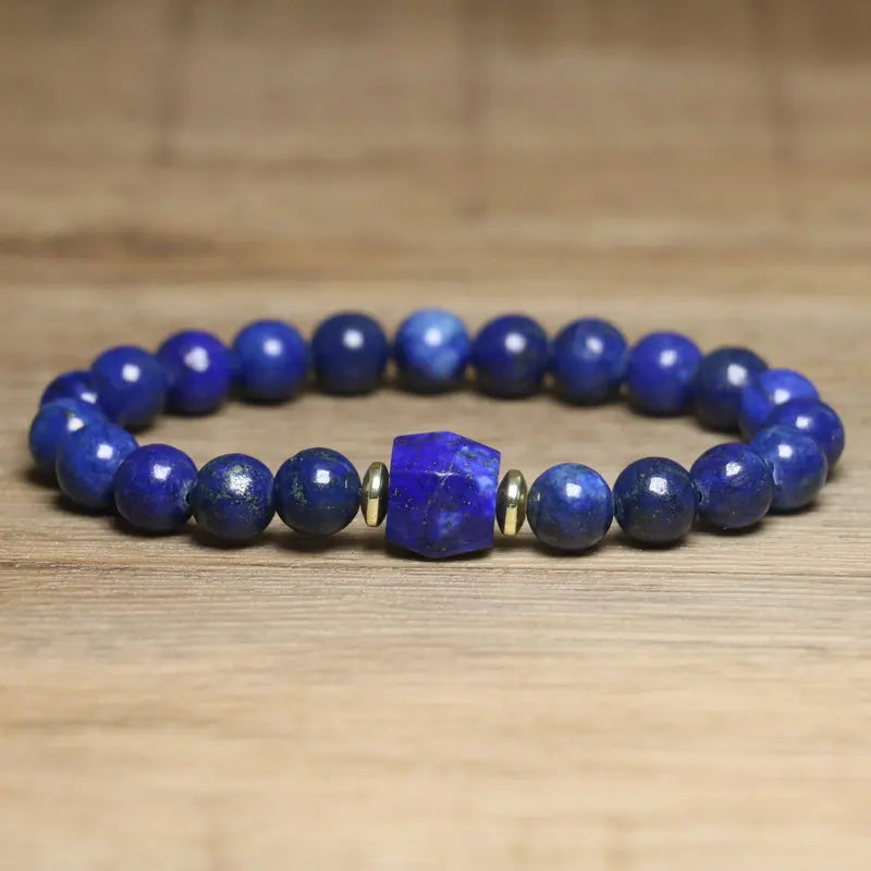 Natural Stone Beaded Bracelet – Strawberry Crystal & Yellow Jade Bohemian Minimalist Adjustable Crystal Jewelry for Women & Men