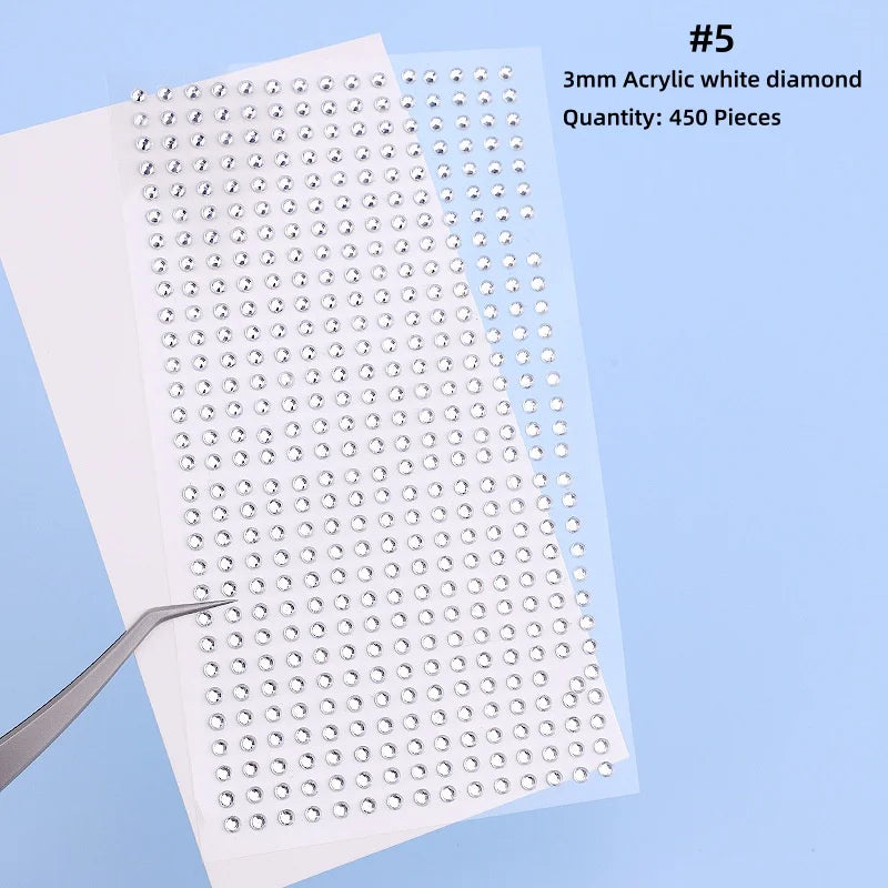 Mix 2mm/3mm/4mm Hair Pearls – Self-Adhesive Stickers for Hair, Face, Makeup, Nails & DIY Crafts