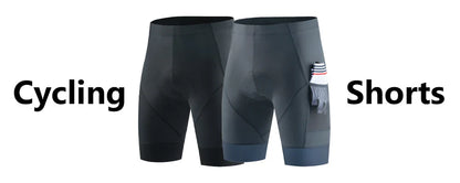 Ykywbike Men's Cycling Bib Shorts – Padded Quick-Dry Bike Tights for 6-Hour Rides, Outdoor Cycling Clothing