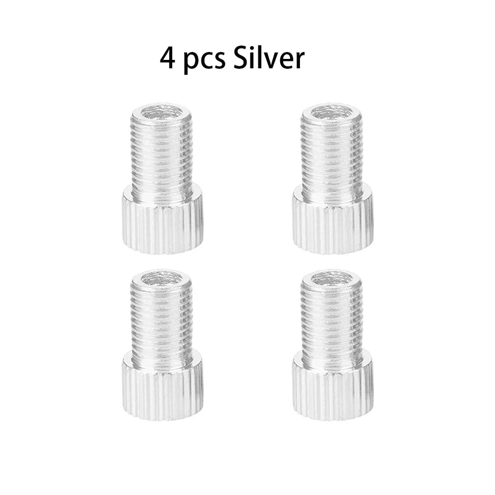 10-Color Aluminum Bicycle Valve Adapter – PRESTA to SCHRADER Converter for Bikes & Cars