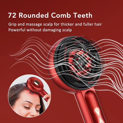 Electric Scalp Massage Comb – Red Light Therapy Hair Growth Brush with Vibration, Anti-Hair Loss & Oil Applicator