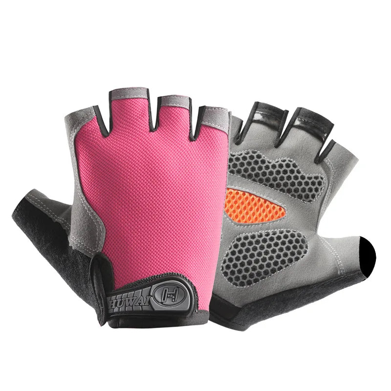 Breathable Fingerless Cycling Gloves - Anti-Slip Half-Finger Fitness, Gym & Fishing Gloves for Men & Women