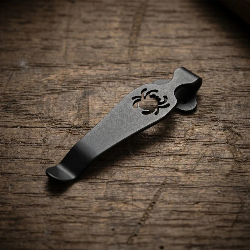 Titanium Alloy Knife Back Clamp - Replacement Accessory Compatible with Paramilitary 2 C8 Folding Knife