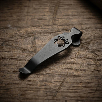 Titanium Alloy Knife Back Clamp - Replacement Accessory Compatible with Paramilitary 2 C8 Folding Knife