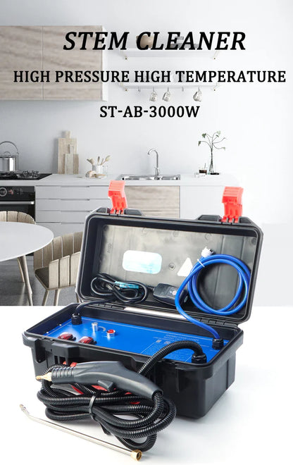 3000W Handheld Steam Cleaner – High-Pressure & High-Temperature Alkaline Disinfection for Kitchen, Car, and Air Conditioning