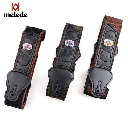 New High-Quality Cotton Guitar Strap – Adjustable Length, 6.2cm Wide for Acoustic & Electric Bass Guitars